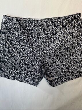 Banana Republic Navy and White Bicycle Print Shorts